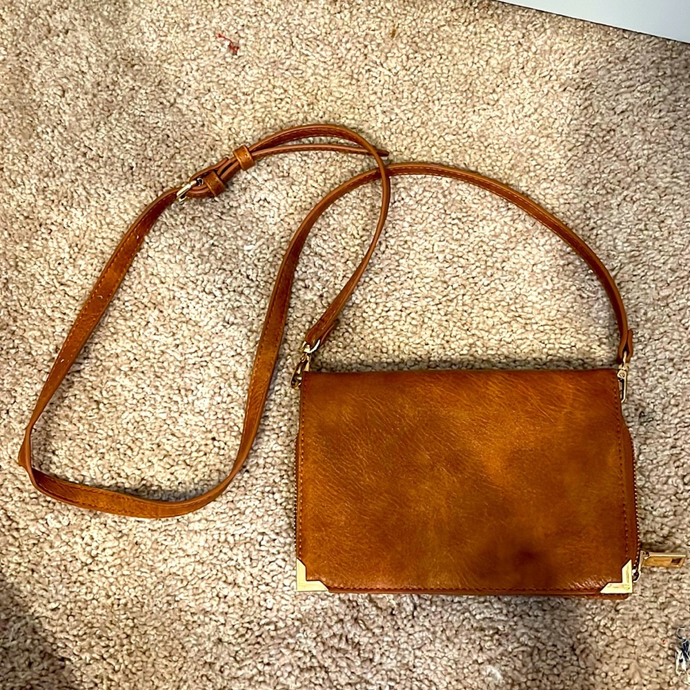 Vegan leather crossbody bag/clutch